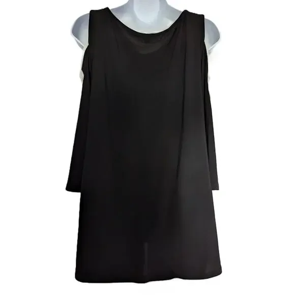 Vince Camuto Black Top with Strappy Flare Sleeves - Picture 6 of 13